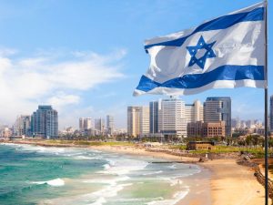 Israel Travel Guide with flag