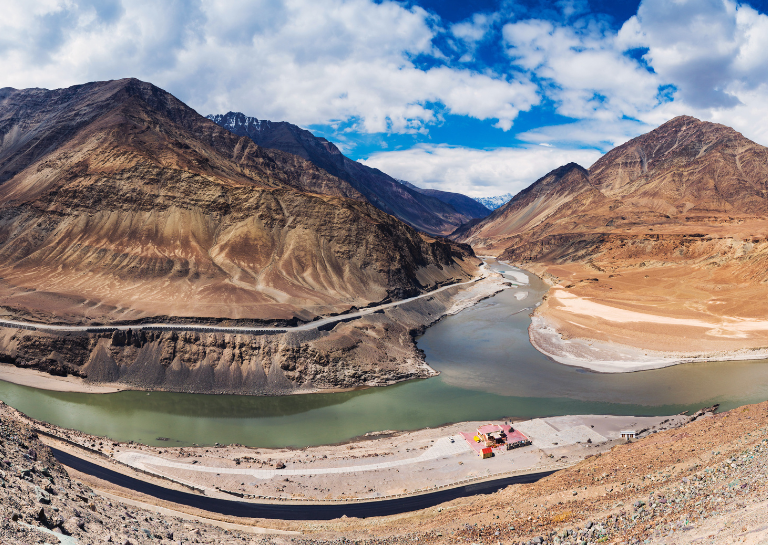 Confluence of Zanskar and Indus Rivers Confluence of Zanskar and Indus Rivers